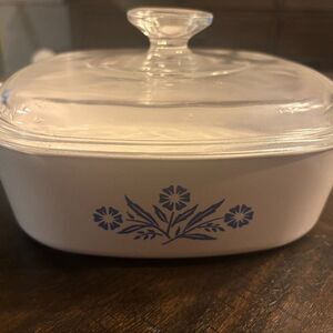 Vintage Corning Ware P-1-B Blue Cornflower 2 Qt Casserole w/Lid - USA